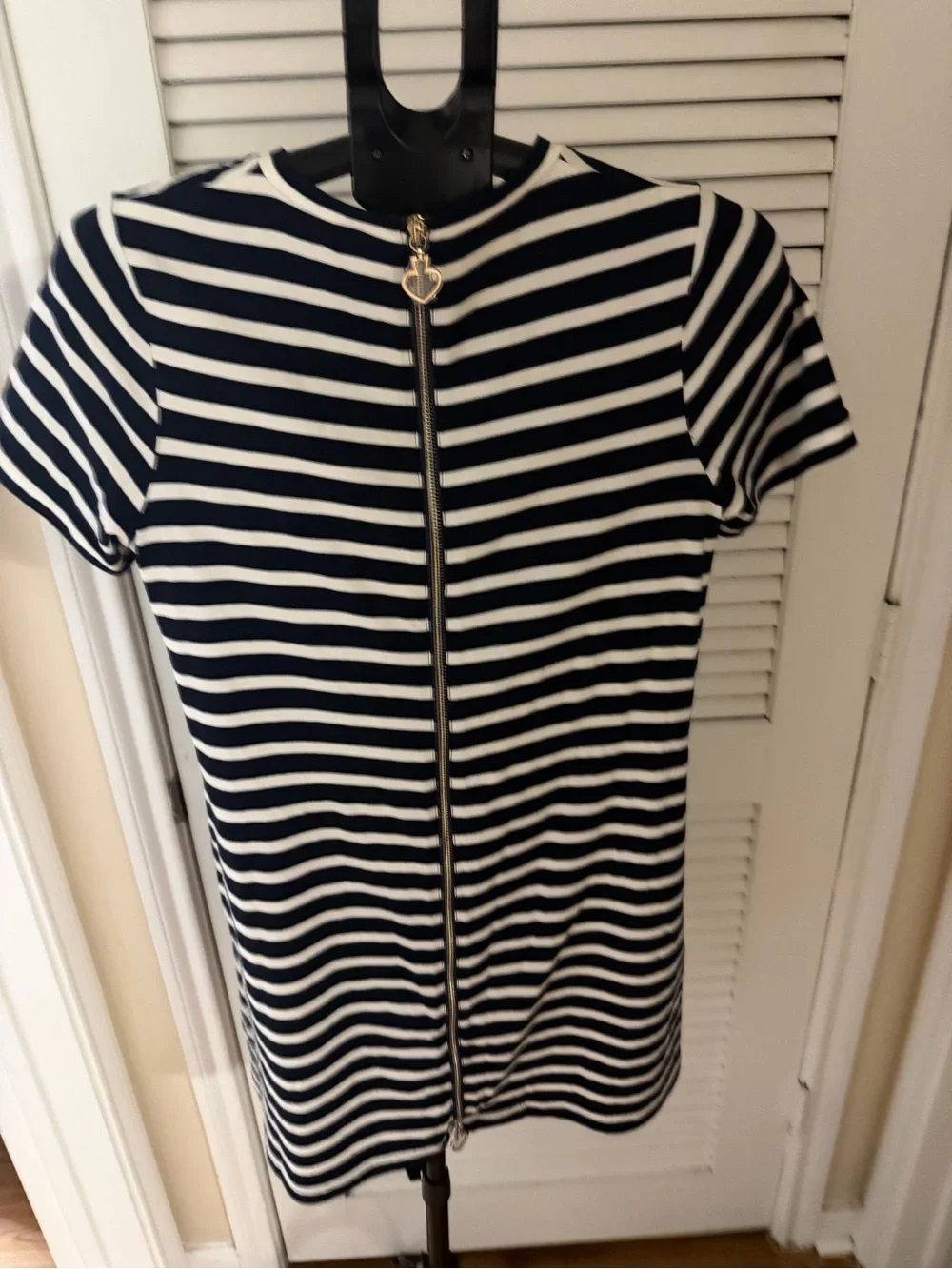 kate spade Navy and White Striped Short-Sleeve Shift Dress
